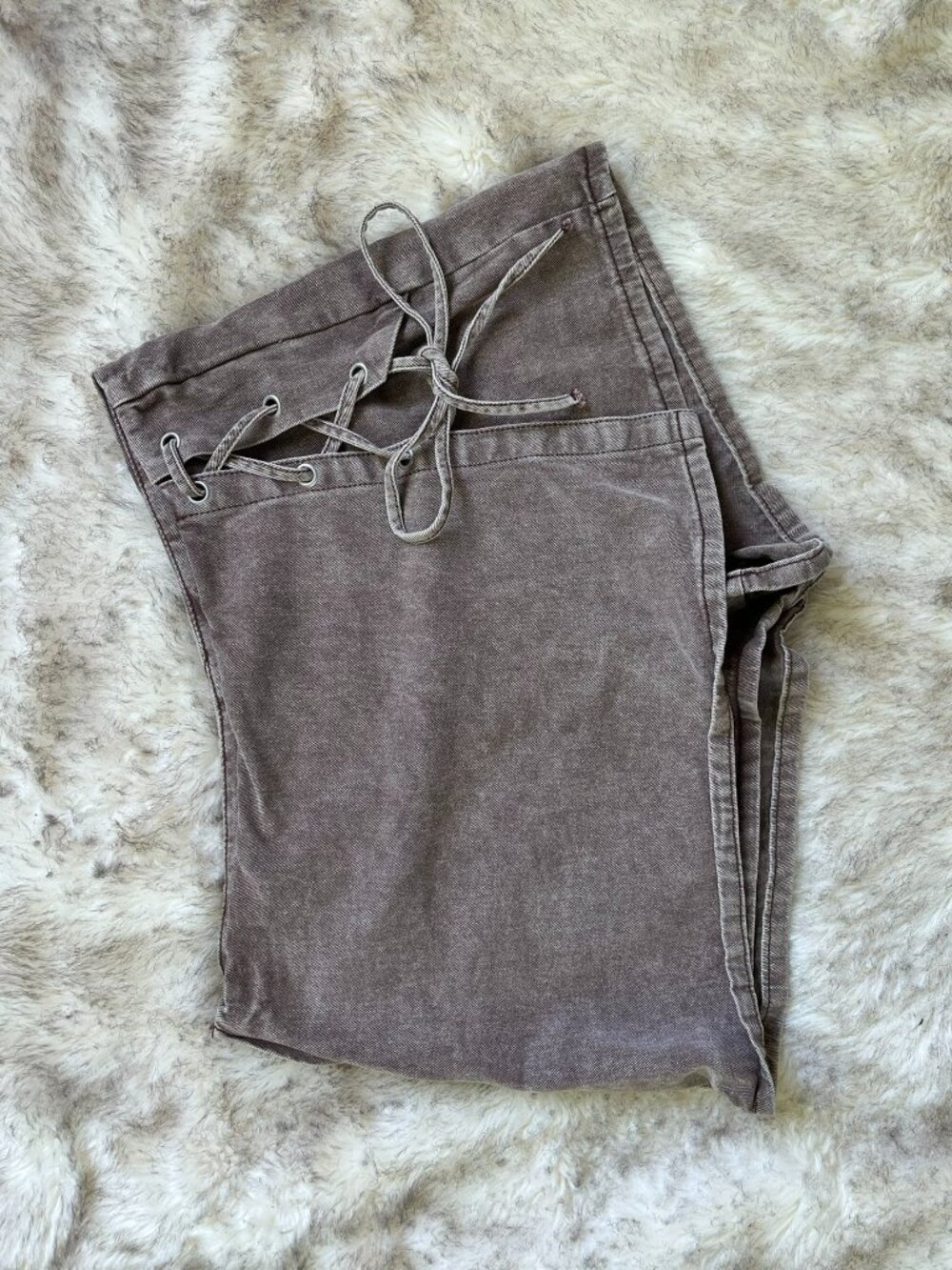 Lace Up Khaki Origami Skort